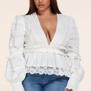 NWT Plus Size Tiered Ruffled Top - Sizes 1x - 3x